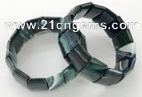 CGB3191 7.5 inches 15*25mm rectangle agate bracelets wholesale