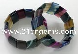 CGB3193 7.5 inches 15*25mm rectangle agate bracelets wholesale