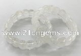 CGB3220 7.5 inches 12*20mm oval white crystal bracelets