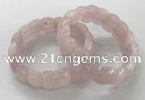 CGB3221 7.5 inches 12*20mm oval rose quartz bracelets