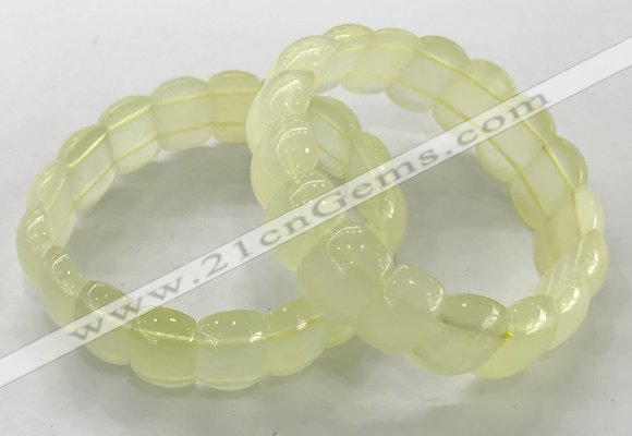 CGB3222 7.5 inches 12*20mm oval lemon quartz bracelets