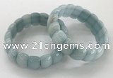 CGB3223 7.5 inches 12*20mm oval imitation aquamarine bracelets