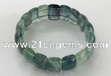 CGB3226 7.5 inches 12*20mm oval fluorite gemstone bracelets