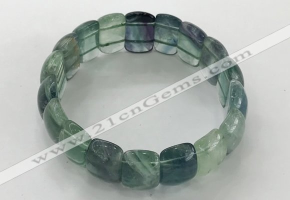 CGB3226 7.5 inches 12*20mm oval fluorite gemstone bracelets