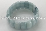 CGB3242 7.5 inches 12*25mm oval imitation aquamarine bracelets