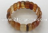 CGB3247 7.5 inches 12*25mm oval red agate bracelets