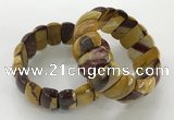 CGB3251 7.5 inches 12*25mm oval mookaite gemstone bracelets