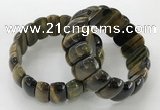 CGB3252 7.5 inches 12*25mm oval blue tiger eye bracelets