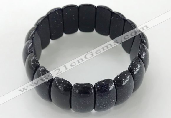 CGB3256 7.5 inches 12*25mm oval blue goldstone bracelets