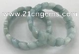 CGB3266 7.5 inches 10*15mm faceted marquise imitation aquamarine bracelets
