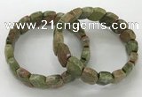 CGB3270 7.5 inches 10*15mm faceted marquise unakite bracelets