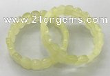 CGB3282 7.5 inches 10*15mm faceted oval lemon quartz bracelets