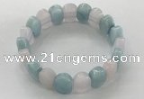 CGB3283 7.5 inches 10*15mm faceted oval mixed gemstone bracelets