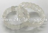 CGB3290 7.5 inches 10*20mm faceted oval white crystal bracelets