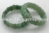 CGB3297 7.5 inches 10*20mm faceted oval green aventurine bracelets