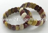 CGB3299 7.5 inches 10*20mm faceted oval mookaite bracelets