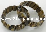 CGB3301 7.5 inches 10*20mm faceted oval yellow tiger eye bracelets