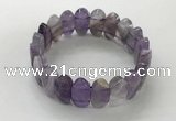 CGB3311 7.5 inches 10*20mm faceted oval amethyst bracelets