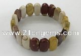 CGB3319 7.5 inches 10*20mm faceted oval mookaite bracelets