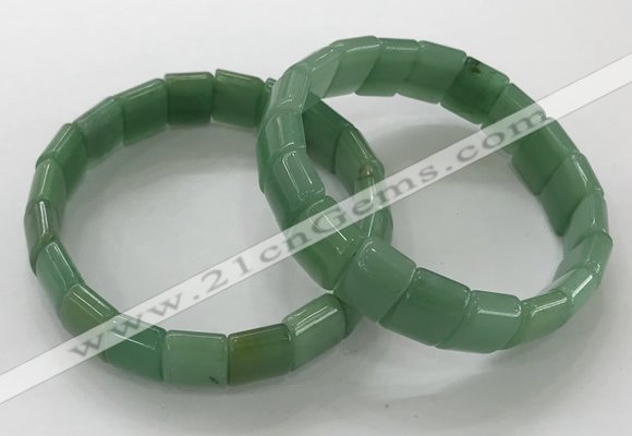 CGB3338 7.5 inches 10*15mm rectangle green aventurine bracelets