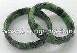 CGB3339 7.5 inches 10*15mm rectangle ruby zoisite bracelets