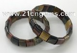 CGB3341 7.5 inches 10*15mm rectangle mixed tiger eye bracelets