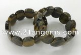 CGB3352 7.5 inches 19*25mm faceted oval blue tiger eye bracelets