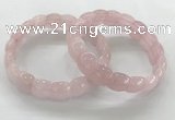 CGB3361 7.5 inches 10*15mm oval rose quartz bracelets