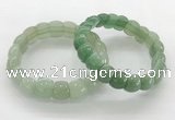 CGB3370 7.5 inches 10*15mm oval green aventurine bracelets