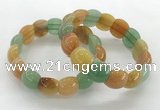 CGB3371 7.5 inches 10*15mm oval mixed aventurine bracelets