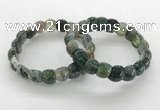 CGB3374 7.5 inches 10*15mm oval moss agate bracelets