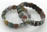 CGB3375 7.5 inches 10*15mm oval Indian agate bracelets