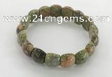 CGB3376 7.5 inches 10*15mm oval unakite bracelets wholesale