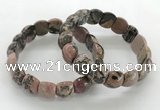 CGB3378 7.5 inches 10*15mm oval rhodonite bracelets wholesale