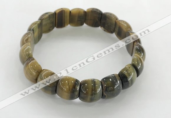 CGB3380 7.5 inches 10*15mm oval yellow tiger eye bracelets