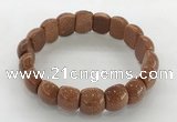 CGB3383 7.5 inches 10*15mm oval goldstone bracelets wholesale