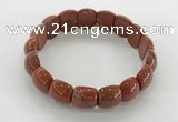 CGB3384 7.5 inches 10*15mm oval red jasper bracelets wholesale