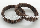 CGB3385 7.5 inches 10*15mm oval mahogany obsidian bracelets