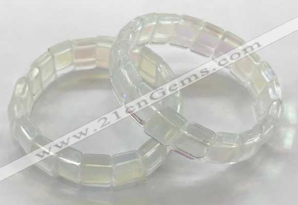 CGB3394 7.5 inches 10*15mm rectangle synthetic moonstone bracelets