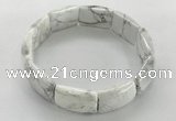 CGB3406 7.5 inches 15*21mm white howlite gemstone bracelets