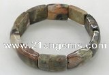 CGB3409 7.5 inches 15*21mm rainforest agate gemstone bracelets