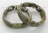 CGB3410 7.5 inches 15*21mm unakite gemstone bracelets