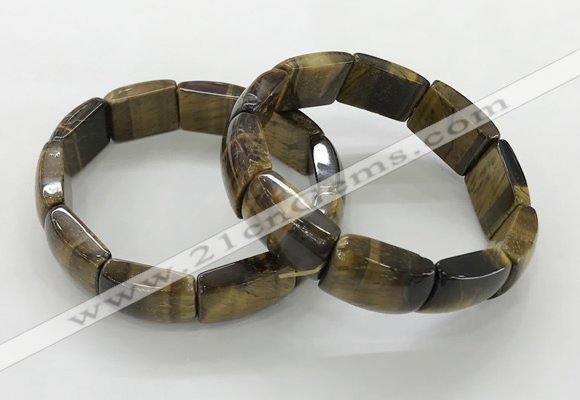 CGB3411 7.5 inches 15*21mm yellow tiger eye gemstone bracelets