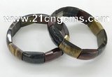 CGB3412 7.5 inches 15*21mm mixed yellow tiger eye gemstone bracelets