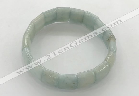 CGB3423 7.5 inches 12*15mm faceted rectangle imitation aquamarine bracelets