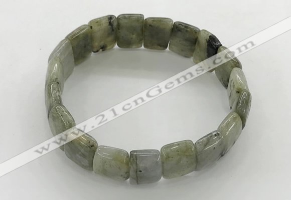 CGB3431 7.5 inches 12*15mm faceted rectangle labradorite bracelets