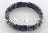 CGB3435 7.5 inches 12*15mm faceted rectangle sodalite bracelets