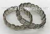 CGB3441 7.5 inches 10*15mm faceted marquise smoky quartz bracelets