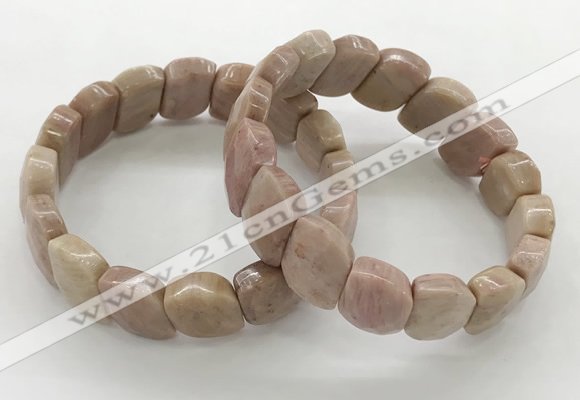 CGB3447 7.5 inches 10*15mm faceted marquise rhodochrosite bracelets