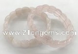 CGB3460 7.5 inches 10*14mm faceted oval rose quartz bracelets